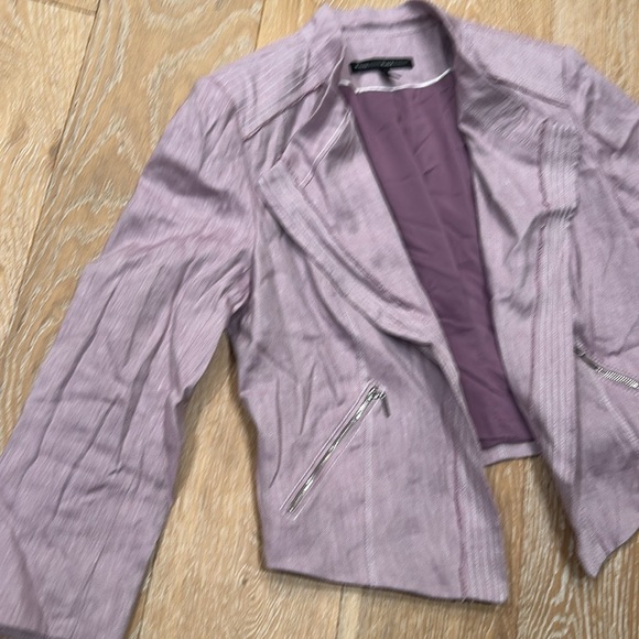 White House Black Market Linen Blend Moto Jacket - Picture 2 of 9